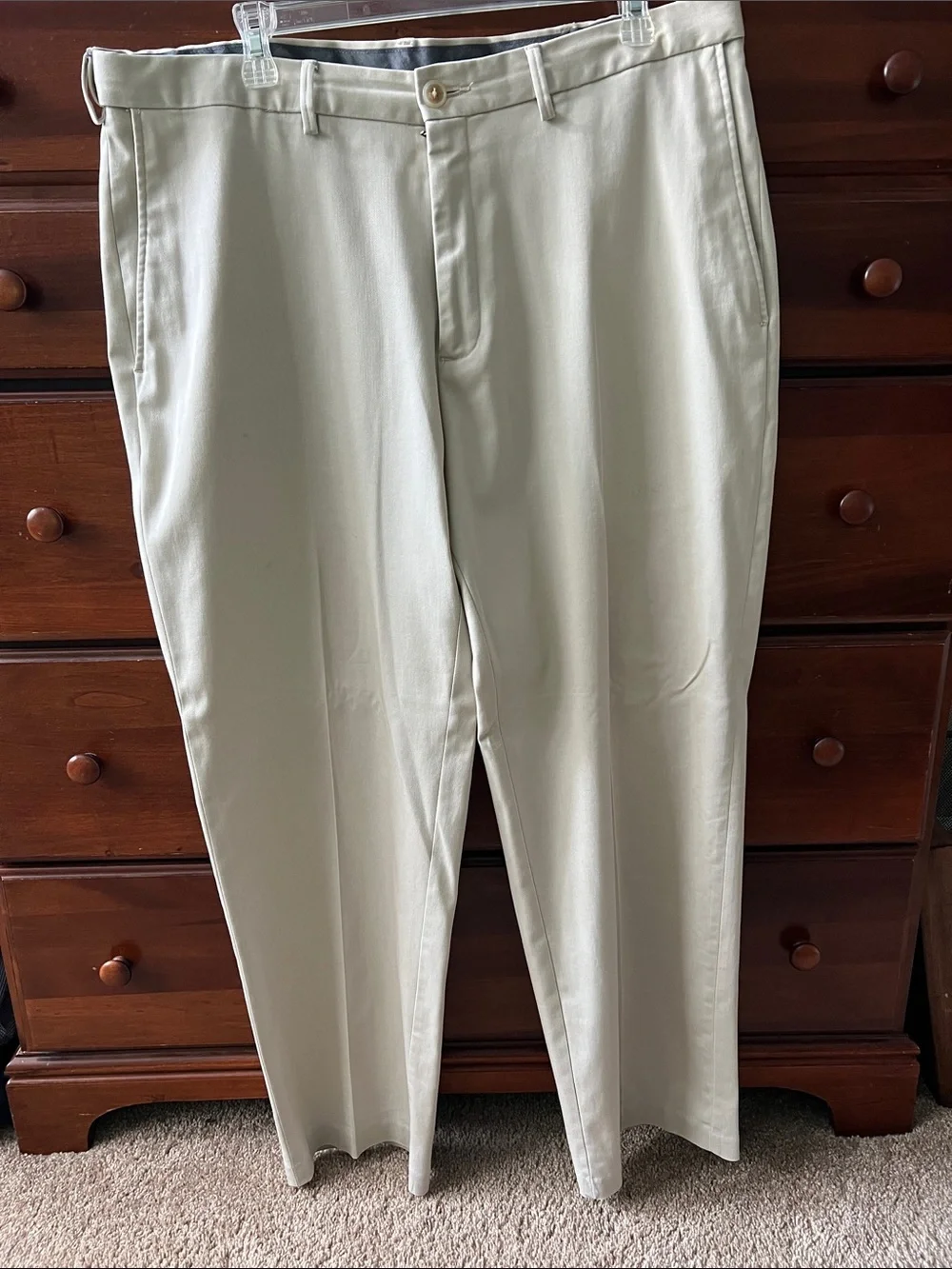 Haggar Men's Straight-Leg Chinos in Cream